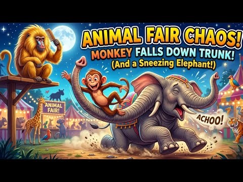 The Animal Fair Rhyme Song 🐒🎶 | Fun Kids Song with AnimalsMonkey, Monkey, Monkey! 🐵 | Rhyme Song 🎵