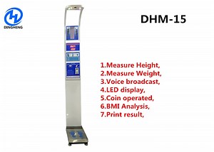 [Hot Item] Adult Body Height Weight BMI Machine with Omron Blood Pressure Measurement