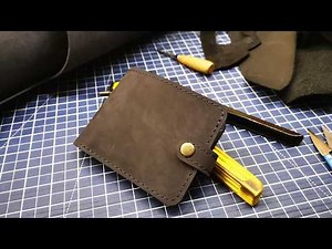 How To Make A Leather Wallet - (Step-By-Step) Best for Men: DIY Bifold Leather wallet making + PDF