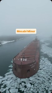 Named for a 110-mile-long iron ore deposit in northeastern Minnesota, the Mesabi Miner was the fourth 1,000 ft freighter to set sail on the Great Lakes. Here she is making her last run into Lake Superior of the shipping season earlier this month. #freighter #greatlakes #shipping #boatnerd #mesabiminer | Great Freighters
