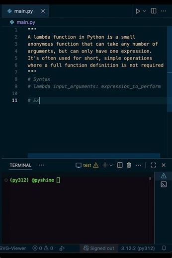 What is lambda function in Python? ⚡️ #shorts