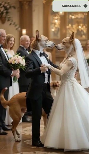 🤵🐶 Groom Dog in a Tuxedo Dancing | Funny Dog Wedding Shorts 💃✨ #dog #cute #funny