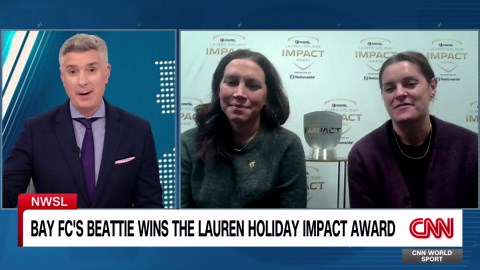 Jen Beattie wins the Lauren Holiday impact award