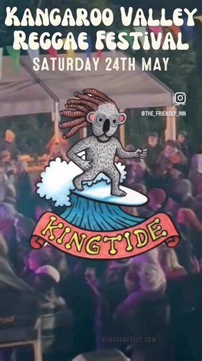 There Are 3 Things We love in Kangaroo Valley, good live music, good beer and good food! All 3 will be served up at the Kangaroo Valley Reggae Festival Next weekend the 24th of May. Alongside the epic line up of reggae and roots including headliners KING TIDE is the official beer partner Jervis Bay Brewing Co. PLUS our two favourite foodies Jay from Kings Porker BBQ & Catering & Angie from The Valley Table. Activities for the kids & adults Get your tickets on the website link below www.kvreggaef