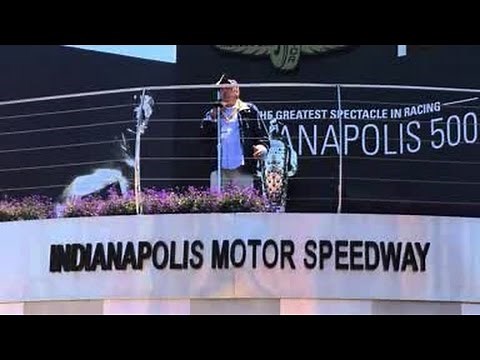 Mike Rowe 'auditions' to sing "Back Home Again in Indiana" at IMS