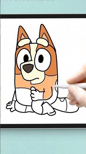 How to Draw Bingo from Bluey! 🎨🐾 #Shorts #burrikiki