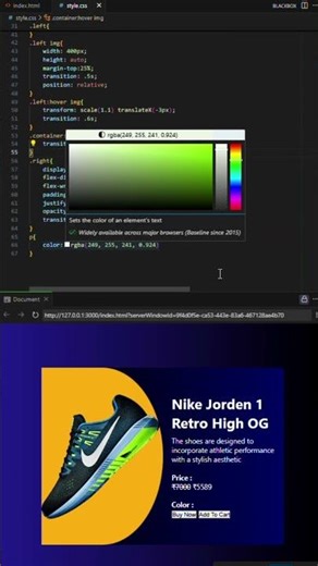 Shoe Product Page || HTML CSS #coding#nivetadhingramusicr #python #codingbat #programming #java#dsa