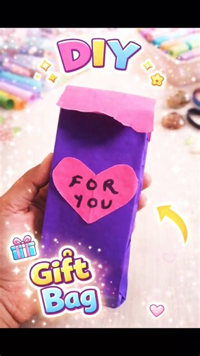 Gift Series- part 5 |DIY Gift Bag | Easy Paper Craft for Beginners|#shorts #shortfeed #aesthetic