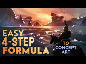 Easy 4-Step Formula for Painting Environment Concept Art | Background Digital Art Tutorial