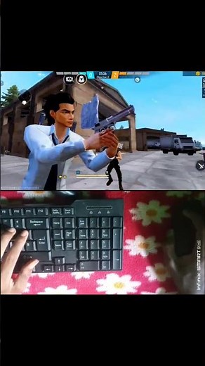 free fire keyboard mouse game play with handcam+pc gameplay