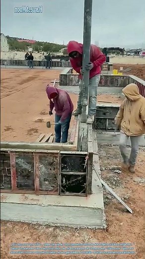 Betonieren einer Stützmauer! Vertikale Betonförderung