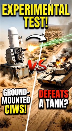 Can a Phalanx CIWS Destroy a Main Battle TANK? 🛡️🔥 #shorts#BattleTANK#usnavy