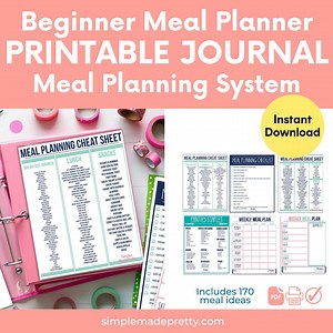 Printable Meal Planner Bundle – Weekly Menu, Pantry List (PDF) - Etsy