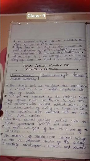 class-9|| History || chapter 1 || The French revolution|| # cbse #notes #history #class9