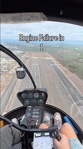 Student Helicopter pilot Engine failure over runway #helicopter #aviation #flying