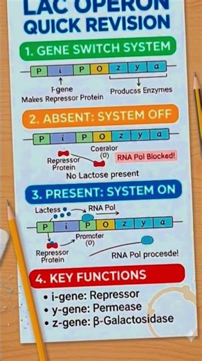 Lac operon #ytshorts #class12biology #shorts #shortnotes
