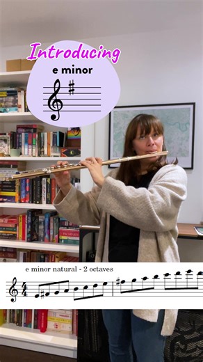 Introducing E minor (natural, harmonic & melodic). Its relative major is G so it has an F# in the key signature and the arpeggio is EGB. Happy fluting friends! ⭐️ Download a free flute fingering chart here: https://theflutenerd.com/fingering-chart/ 🌟🌟🌟🌟🌟🌟🌟🌟🌟🌟 #flute #flutelife #flutenerd #flutist #flautist #flutetutor #woodwindteacher #flauto #flauta #flöte #flutetips #fluteteacher #flutepratice #flutelife #flutenerd #classicalmusician #classicalmusic #musicpractice #musicornaments #le