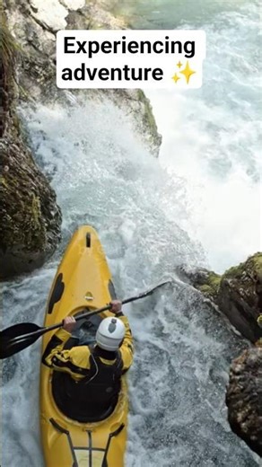 Lost in nature 🌊 Rowing in waterfall — just pure vibes and natural sounds. No music, only peace. 🌿✨