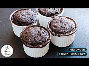 Quick Choco Lava Cake in Microwave | Eggless Choco Lava Cake Recipe ~ The Terrace Kitchen