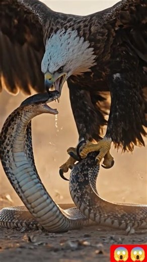 Eagle vs Cobra – The Most Intense Wildlife Battle Ever! #eagleattack #shorts