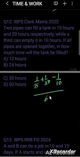 #shorts #education #mathstricks Time and Work Quick Solve