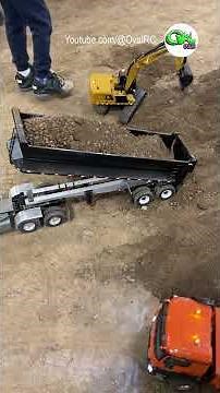 Impressive RC tractor trailer dump truck