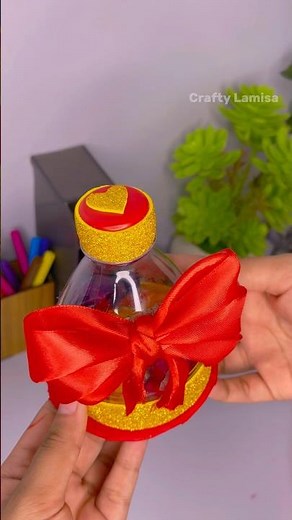 🎁Plastic bootle Cute REUSE♻️ Aesthetic Gift ideas #diy #crafts #craft #coemdy #viral #trending ❤️