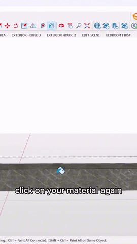 Andrea Tru, Interior Designer on Instagram: "How to remove a material in Sketchup? 🧐🧱 Here’s how👇 But first, save this post so you can come to it later📌 Step 1: Click on your material with your bucket tool (shortcut is B) Step 2: Go to your materials tray and click on the Default Material Button (it’s a white/gray button) Step 3: Click on the material that you want removed. And your material will be gone and replaced with Sketchup default material. Easy, right? 😉 If you are new here’ hi👋🏻