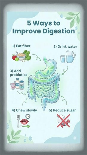 5 Ways to Improve Digestion (Simple Daily Habits!) #digestion, #guthealth