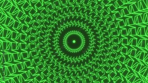 In this image, a dynamic spiral pattern of green lines creates a captivating visual effect. The lines form a circular shape and seem to rotate in a clockwise motion, captivating the viewers attention