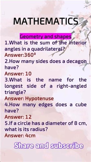 maths quiz questions 🤔 write the answers ✍🏻 #english