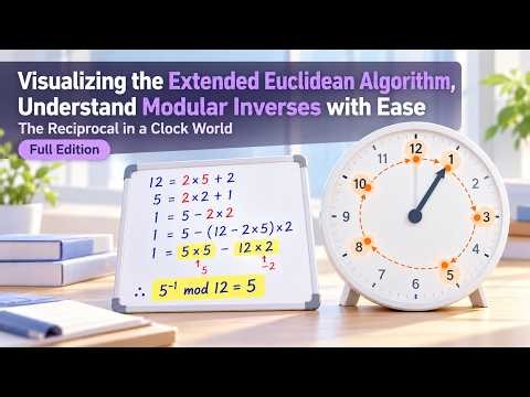 Visualize the Extended Euclidean Algorithm: Find the Modular Inverse on a Clock