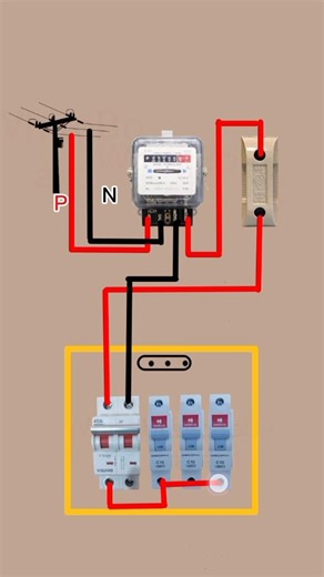 MCB box connection diagram | Distribution Box connection kaise karen #viral #electric #wiring #reel