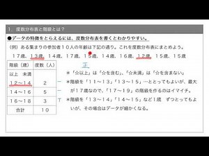 【要点】度数分布表とヒストグラム