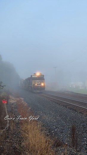 Seeing the Norfolk Southern come at you in the fog is great but I need to catch this at night next time. #reels #viral #railway #trains | Eric’s Train Yard