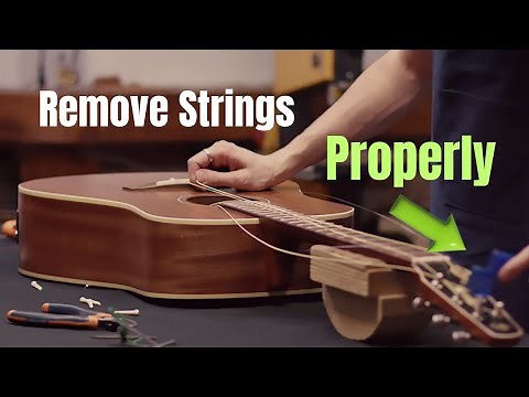 How to Remove Guitar Strings - Acoustic Guitar Maintenance