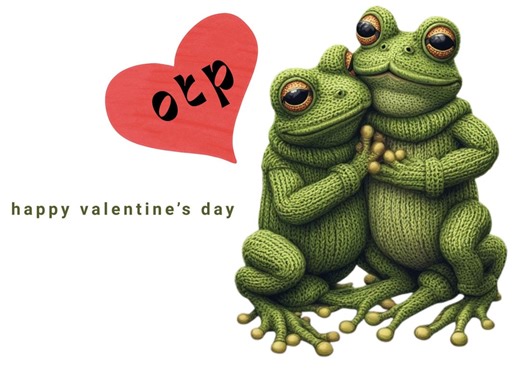 OTP Greenfrog Blank Greeting Card – Funny Quirky Couple Frogs, Printable Love Card, Happy Anniversary Meme Style Gift - Etsy