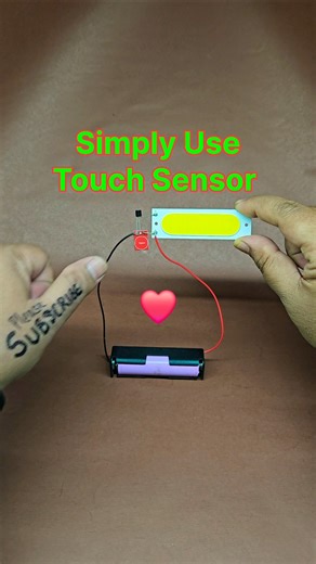 Simply Use Touch Sensor ❤️ How to use Touch Sensor TTP223 #electronic #shorts #ytshorts