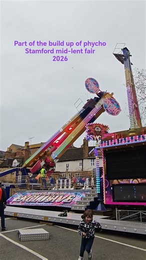 crows psycho been erected for Stamford fair. first time this ride has attended #fair #funfair