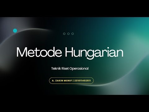contoh soal dan penyelesaian metode hungarian
