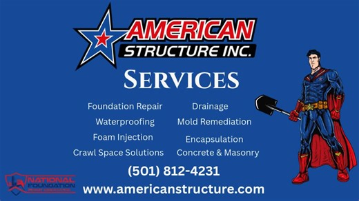 Dealing with standing water or poor drainage? Don’t wait for the damage to get worse! Puddles near your foundation, soggy yards, and water pooling by your home are all signs you need professional drainage solutions. Call American Structure today for a FREE evaluation! 📞( 501) 812-4231 www.americanstructure.com #AmericanStructure #DrainageSolutions #FoundationSafety #WaterDamagePrevention #ArkansasHomes #FreeQuote #ProtectYourHome #LocalExperts #DrainageRepair | American Structure Inc.