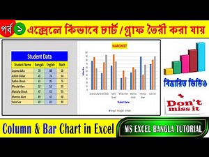 MS Excel Charts & Graphs Bangla Tutorial 📊চার্ট, গ্রাফ 📈Column & Bar Chart in Excel💯Part 1