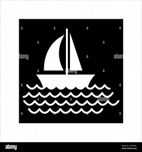 Sail Boat Icon Vector Art Illustration Stock Vector Image & Art - Alamy