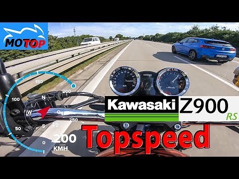 Kawasaki Z900RS - TOPSPEED on Autobahn - GPS 229km/h