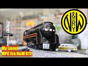 My LIONEL MPC Era N&W #611 4-8-4 J Class Running Around The O Gauge Layout!