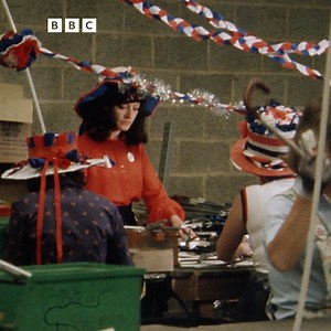 542K views · 5.7K reactions | #OnThisDay 1977: Nationwide had a sneak peek into the production line of the foldaway buggy. With the Jubilee looming, it was full of bunting, impractical headwear and tinfoil robots. | BBC Archive | Facebook