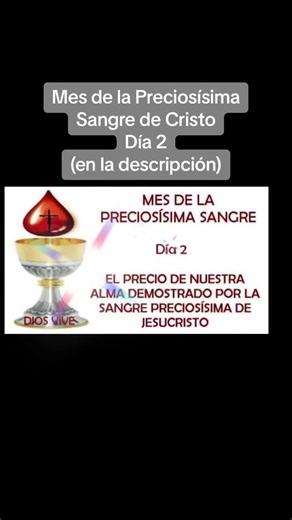 El Precio de Nuestra Alma según la Sangre Preciosísima de Jesucristo
