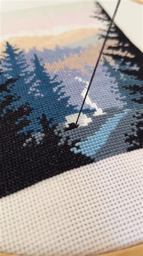 MODERN CROSS STITCH PATTERNS on Instagram: "Last chance! 30% off Threadscapes ends soon ⏳ PDF book • 21 landscape patterns 🌿"