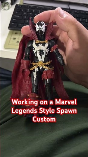 My custom #spawn using a #marvellegends body and #mcfarlanetoys accessories #actionfigures #nerdcave