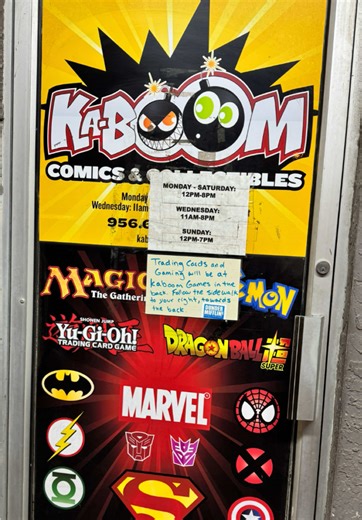 Kaboom Comics 🖤 FREE ARCADE!! FREE USE OF CONSOLES!! (If no competition is going on) This place was soooo inviting everyone was having a good time minding their own business!!! Loveed it!! @KaboomComicsTX #kaboomcomics #anime #pokemon #mcallen #rgv